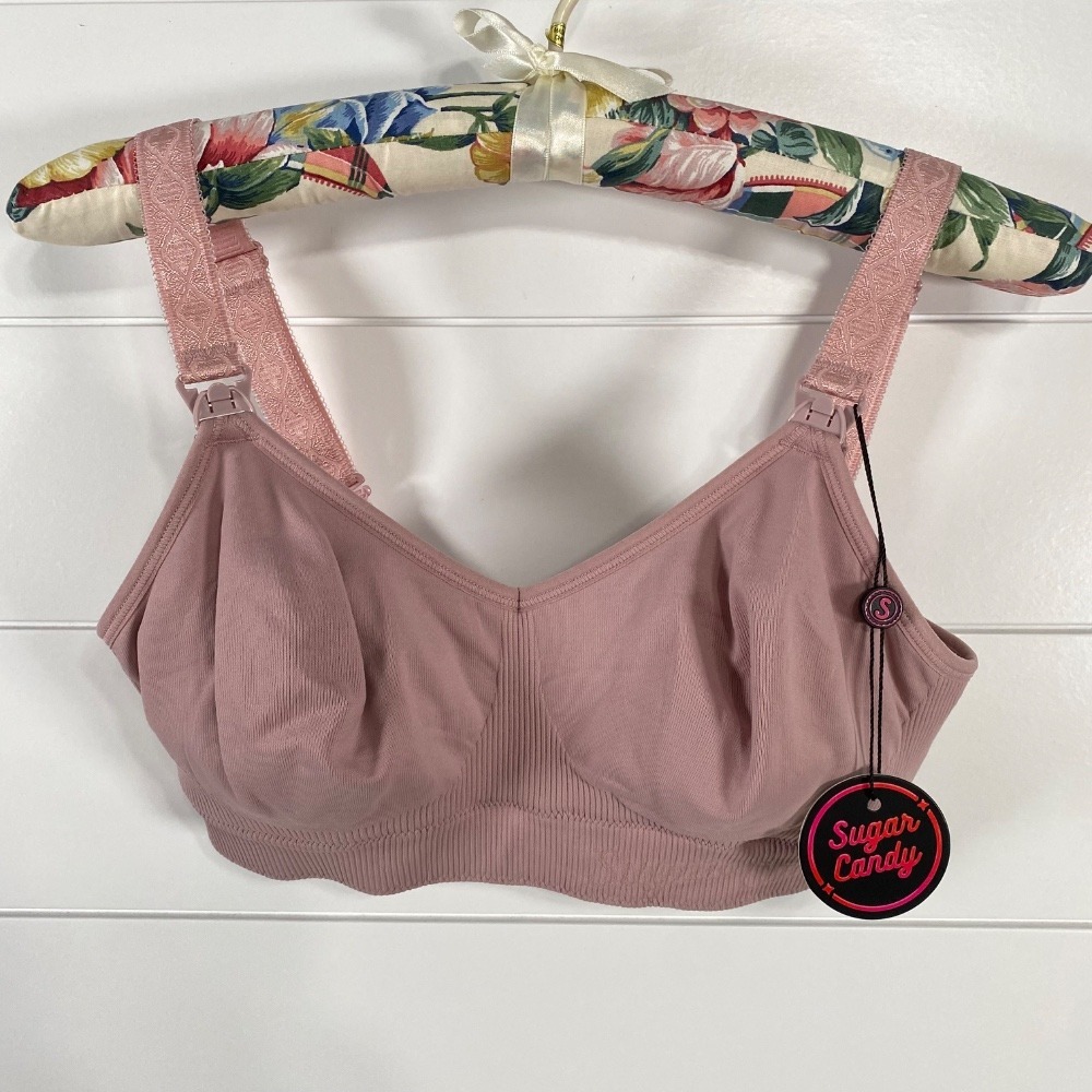 Cake Lingerie Womens Sugar Candy Seamless Nursing Bra sz XS Blush NWT Wireless